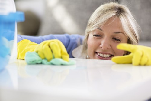 Advanced carpet cleaning technology in a London workspace