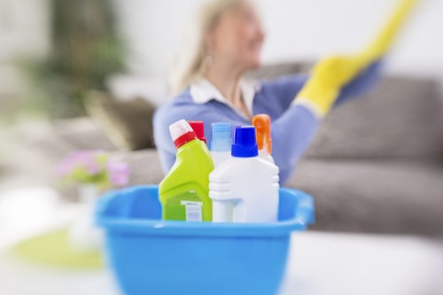 Advanced carpet cleaning equipment in action