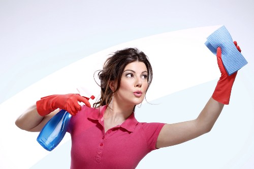 Cleaning process for hard floors